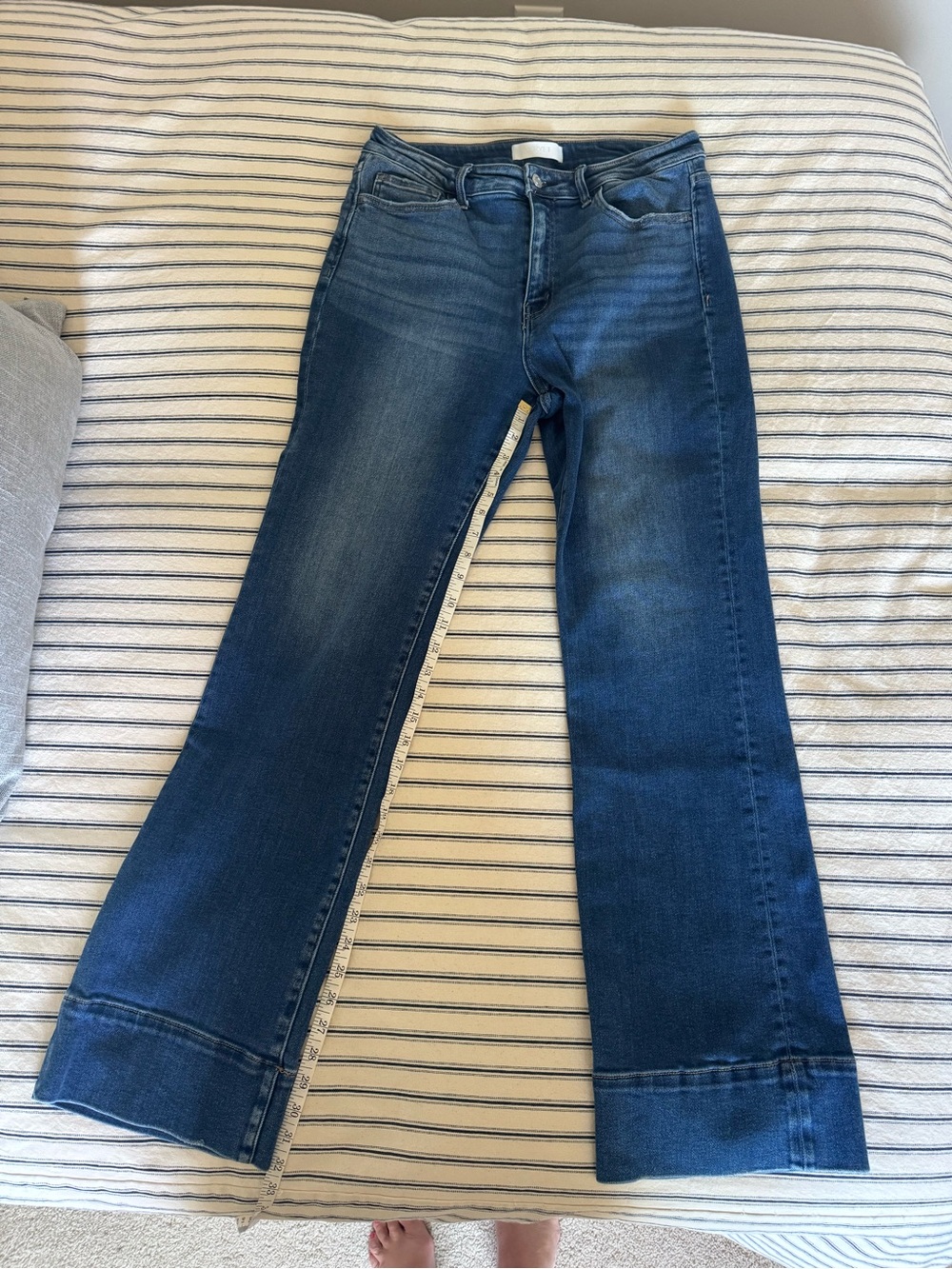 VERVET Snowdrop High Rise Trouser Hem Bootcut Jeans T6641 Size 31 - Picture 3 of 6